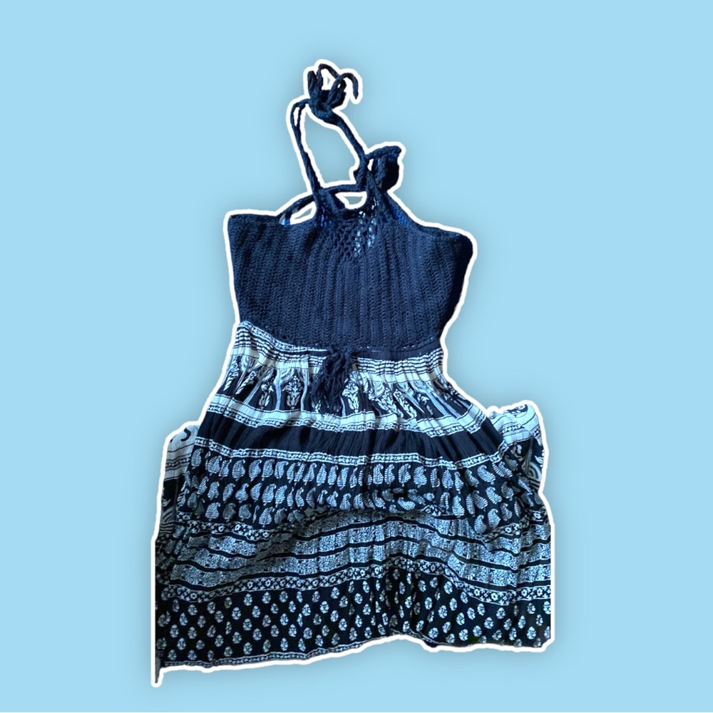 Earthbound halter knit and maxi dress